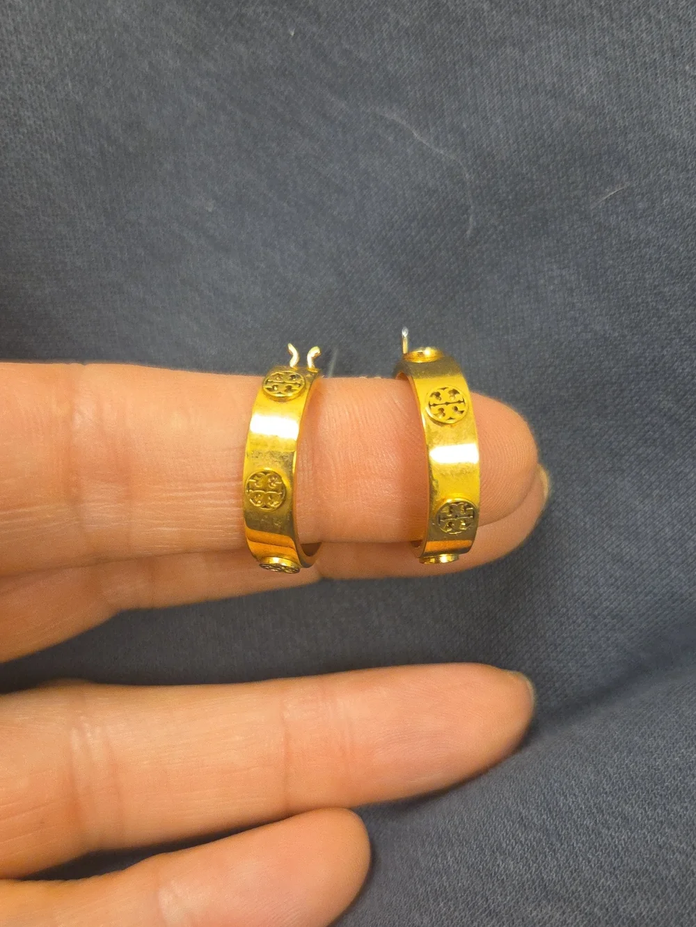 Tory Burch Gold Toned Hoop Earring